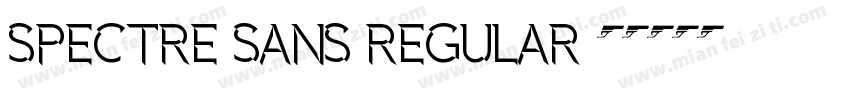Spectre Sans Regular字体转换
